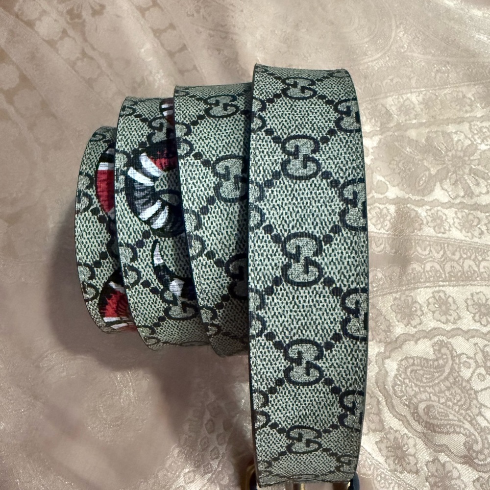 Gucci Black and Gold Men's Belt - Picture 4 of 7